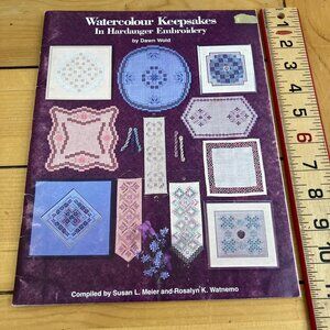Watercolour Keepsakes in Hardanger Embroidery Book Vintage Wold Nordic Needle